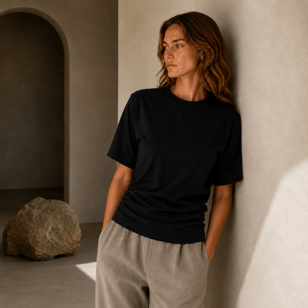 Gedrapeerd T-shirt